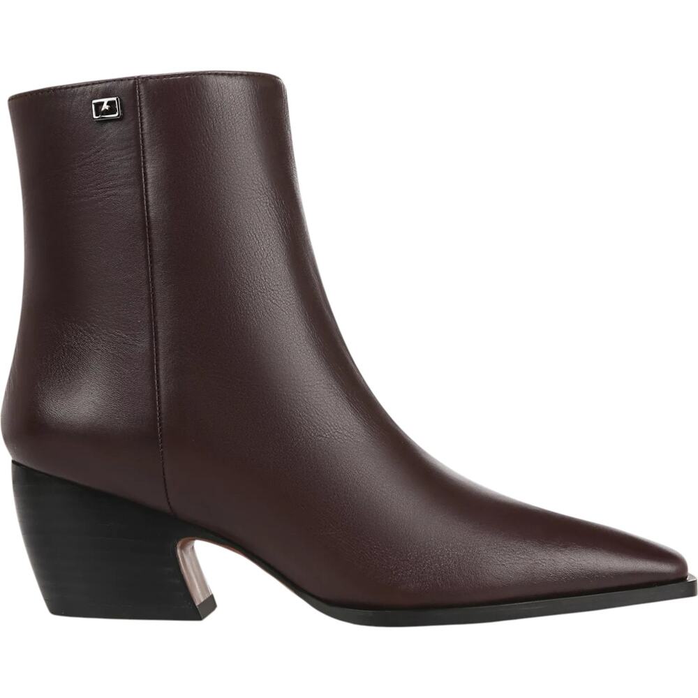 Franco Sarto Women's Vivian Leather Western Block Heel Booties Brown Size 7 - Picture 2 of 6